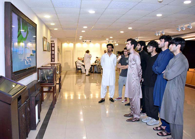 Delegation of residents of Islamabad visiting Senate Museum at Parliament House