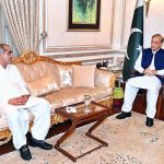 Federal Minister for Railways and Aviation, Khawaja Saad Rafique calls on Prime Minister Muhammad Shehbaz Sharif