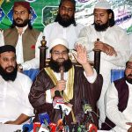 Special Assistant to Prime Minister on Religious Harmony and Chairman Ulema Council Pakistan Maulana Tahir Mehmood Ashrafi addressing a press conference