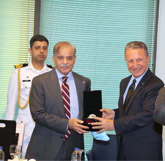 A delegation of Turkish Contractors Association (TCA) comprising of Mr Erdal Eren President TCA, Mr Hasan Yalcin, Secretary General TCA during call on Prime Minister Muhammad Shehbaz Sharif