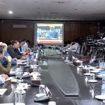 Industrialists and SCCI members are listening the Federal Budget Speech 2023-24 at SCCI