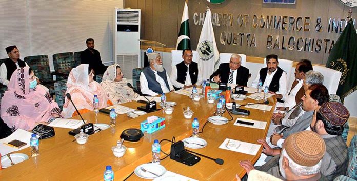 Federal Ombudsman Ejaz Ahmed Qureshi meeting with representatives of Chamber of Commerce