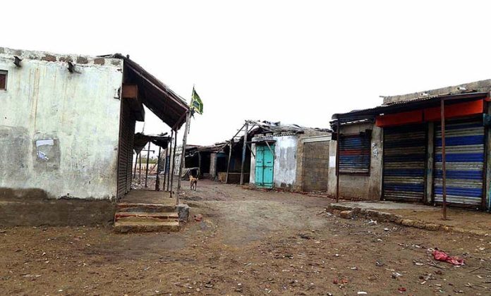 A view of desolation at fisherman residence area people to shift relief camp at zero point before cyclone approaches the coast area