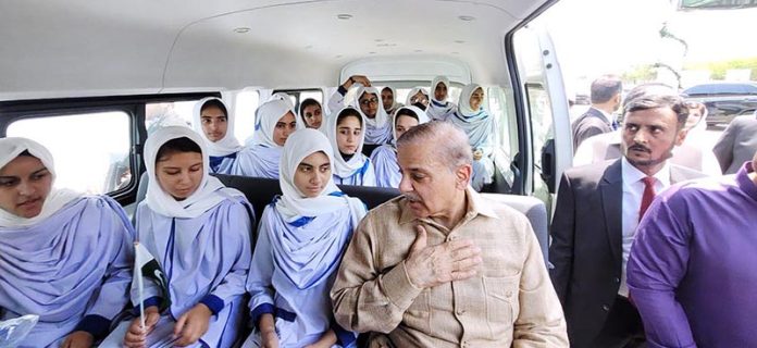 Prime Minister Muhammad Shehbaz Sharif interacts with children from Pakistan Sweet Homes