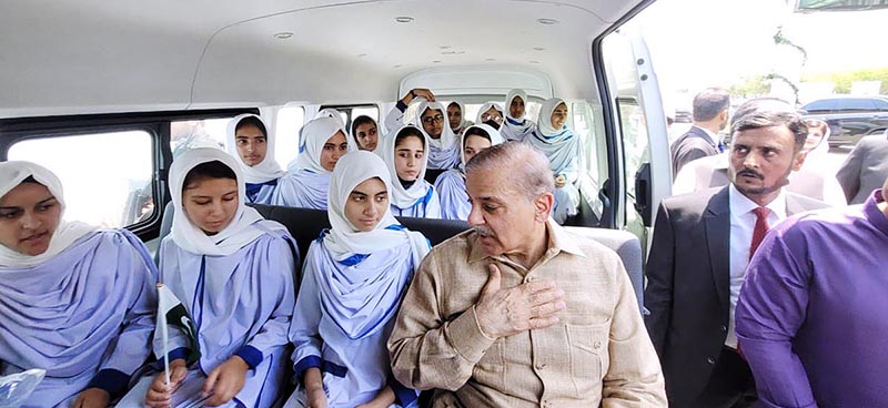 Prime Minister Muhammad Shehbaz Sharif interacts with children from Pakistan Sweet Homes