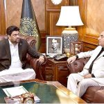 Former Chief Justice Federal Shariat Court calls on Governor Sindh Kamran Khan Tessori at Governor House