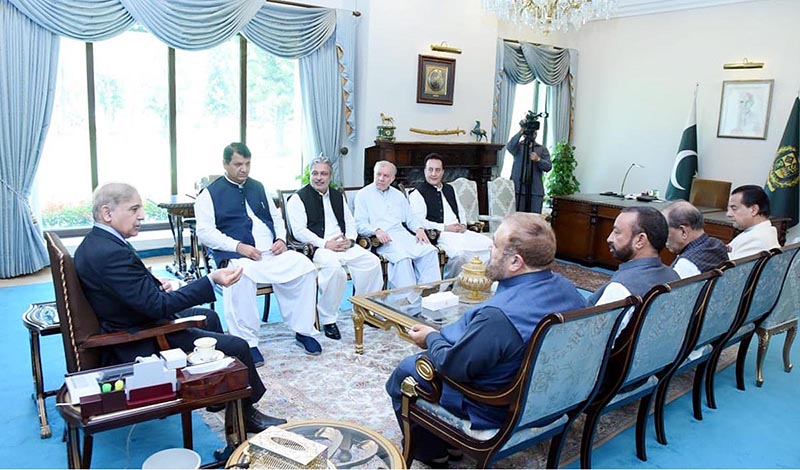 A delegation of PMLN leadership from Khyber Pakhtunkhwa calls on Prime Minister Muhammad Shehbaz Sharif
