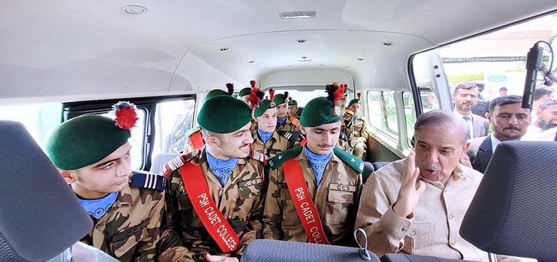 Prime Minister Muhammad Shehbaz Sharif interacts with children from Pakistan Sweet Homes