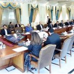 Prime Minister Muhammad Shehbaz Sharif chairing a meeting regarding preparedness and measures taken for the approaching "Biparjoy" Cyclone