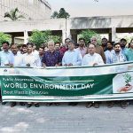 UAF Vice Chancellor Prof Dr. Iqrar Ahmad Khan led a walk to mark the World Environment Day organized by the Institute of Soil and Environmental Sciences University of Agriculture Faisalabad (UAF)