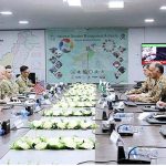 Chairman NDMA Lt. General Inam Haider Malik presiding meeting with US ARCENT LTG Frank