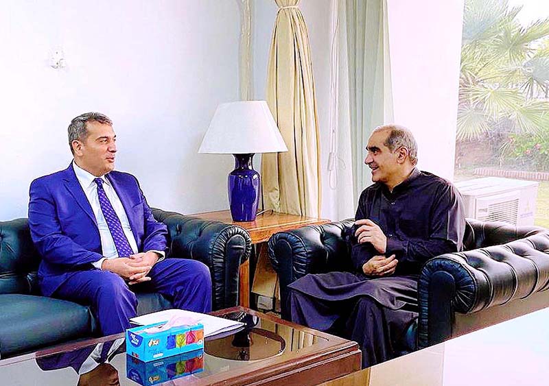 Ambassador of Azerbaijan Khazar calls on Federal Minister for Aviation Khawaja Saad Rafique