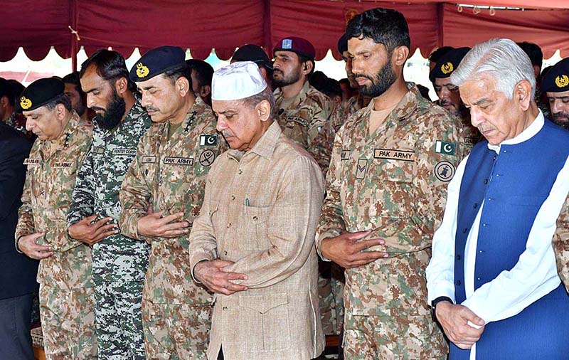 Prime Minister Muhammad Shehbaz Sharif and COAS General Asim Munir offering Eid Prayers along with soldiers in Parachinar, Khyber Pakhtunkhwa