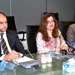 DG IPO Shazia Adnan, MO Commerce Government of Pakistan addressing the opening ceremony of E-filing of IPO Pakistan at PITB Arfa Karim Tower