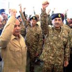 Prime Minister Muhammad Shehbaz Sharif interacts with soldiers on the occasion of Eid ul Adha in Parachinar, Khyber Pakhtunkhwa