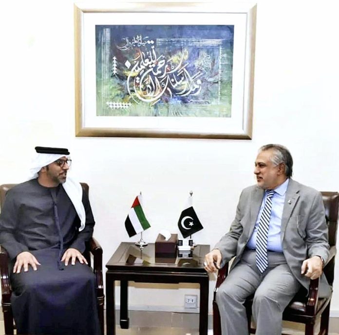 H.E. Hamad Obaid Ibrahim Salim Al- Zaabi, Ambassador of the United Arab Emirates called on Federal Minister for Finance & Revenue Senator Mohammad Ishaq Dar