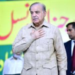 Prime Minister and President PML-N Muhammad Shehbaz Sharif attends the PML-N's General Council meeting in the party's secretariat