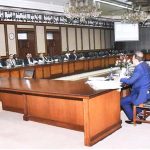 Federal Minister for Finance and Revenue Senator Mohammad Ishaq Dar chairs the meeting of the Economic Coordination Committee (ECC) of the Cabinet