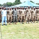 Prime Minister Muhammad Shehbaz Sharif interacts with soldiers on the occasion of Eid ul Adha in Parachinar, Khyber Pakhtunkhwa