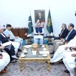 A delegation of Pakistan People’s Party calls on Prime Minister Muhammad Shehbaz Sharif.