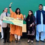Prime Minister Muhammad Shehbaz Sharif distributing PM’s National Innovation Award among the successful candidates
