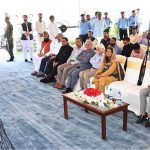 Speaker National Assembly Raja Pervez Ashraf addressing the participants of Ground-Breaking Ceremony of Bagh-e-Dastoor at D-Chowk