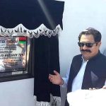Federal Minister for Overseas Pakistan and Human Resource Development Sajid Hassan inaugurating Parachinar to Tri Mangal road