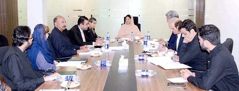 Senator Sana Jamali, Convener EPC (Education Parliamentarians’ Caucus) in a meeting with representatives from the Japan International Cooperation Agency (JICA) at the EPC Secretariat, Senate of Pakistan