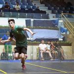 Players in action during 1st Quaid-e-Azam National Championship, 2023 organized by Pakistan Squash Federation at Mushaf Squash Complex