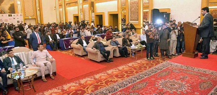 Governor Sindh Kamran Khan Tessori addressing during inaugural ceremony of Cricket tournament organized by Upleta Memon Association