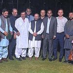 A group photograph on the occasion of reception hosted by Federal Secretary Information Sohail Ali Khan in honour of All Pakistan Newspapers Employees Confederation (APNEC). Senior Officers of Ministry of Information & Broadcasting are also present