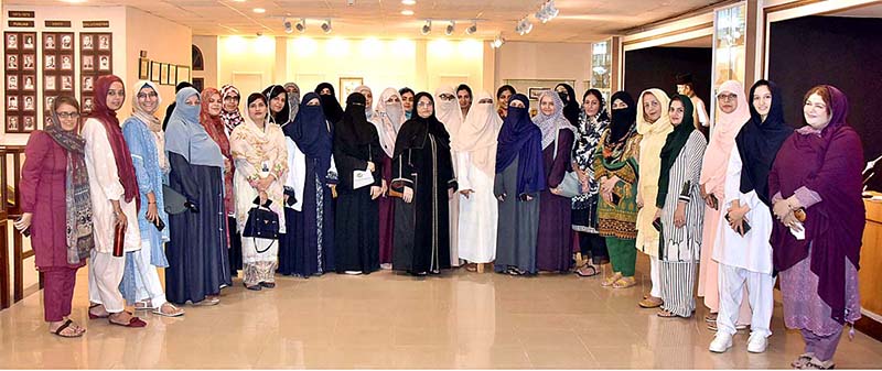 Students and faculty members of Riphah International University, Islamabad visiting Senate Museum at Parliament House