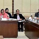 Senator Saleem Mandviwalla, Chairman Senate Standing Committee on Finance and Revenue presiding over a meeting of the committee at Parliament House