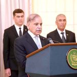 Prime Minister Muhammad Shehbaz Sharif addresses the signing ceremony of TAPI Joint Implementation Plan between Turkmenistan and Pakistan