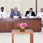 Senator Mushahid Hussain Sayed, Chairman Senate Standing Committee on Defence presiding over a meeting of the committee at Parliament House