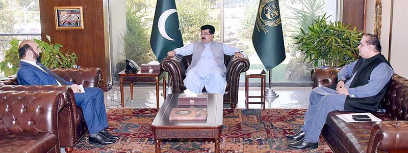 Naeem Ullah Khan, High Commissioner-Designate to Rwanda called on Chairman Senate Muhammad Sadiq Sanjrani at Parliament House