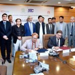 Federal Minister for IT and Telecommunication Syed Amin Ul Haque witnessing contract signing for TDM to IP and Copper wire to Optical Fiber Cable Migration of National Telecommunication Corporation (NTC) Exchanges Phase 2