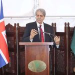 Federal Minister for Commerce Syed Naveed Qamar addressing British Pakistanis in London to invest in Pakistan to get benefit from profitable business opportunities