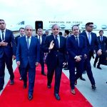 Prime Minister Muhammad Shehbaz Sharif arrived in Baku on a two day official visit to Azerbaijan. First Deputy Prime Minister of Azerbaijan, Yagub Eyyubov, Deputy Foreign Minister Elnur Mammadov, Azerbaijan’s Ambassador to Pakistan Khazar Farhadov and Pakistan Ambassador to Azerbaijan Bilal Hayee received the Prime Minister at the airport