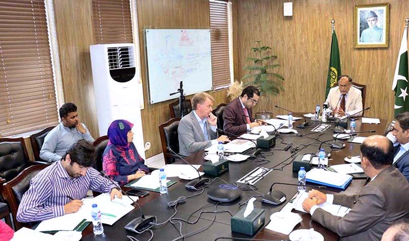 Federal Minister for Planning and Development, Prof. Ahsan Iqbal chairing a meeting on SDGs Goal "ZEROHUNGER - Food Security and Nutrition"