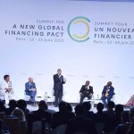 Prime Minister Muhammad Shehbaz Sharif addresses the round table discussion "Innovating with instruments and financing to address new vulnerabilities" at Summit for New Global Financing Pact being held in Paris