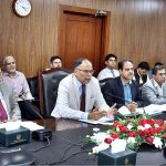 Federal Minister for Planning Development & Special Initiatives Ahsan Iqbal chaired a meeting to review the progress of projects in Gwadar. The meeting was attended by the officials of the all relevant ministries, provincial representatives & Chairman Gwadar Port Authority (GPA). Advisor Maritime Affairs, Planning Commission, Jawad Akhtar Khokhar gave a detailed presentation over the projects.