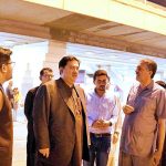 Federal Minister for Energy, Engr. Khurram Dastgir Khan arrived in Karachi to assess the situation of the Biparjoy cyclone, MD NTDC Engr. Dr. Rana Abdul Jabbar Khan and senior officers received him at the airport