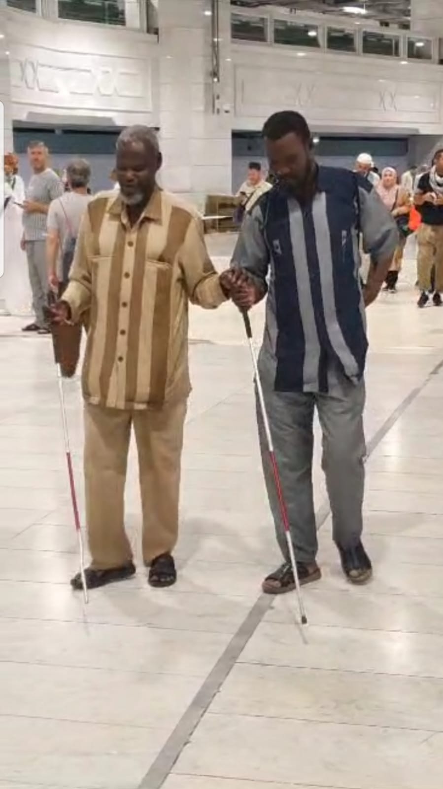 Sudanese visually impaired friends fulfill their dream of performing Hajj in Saudi Arabia