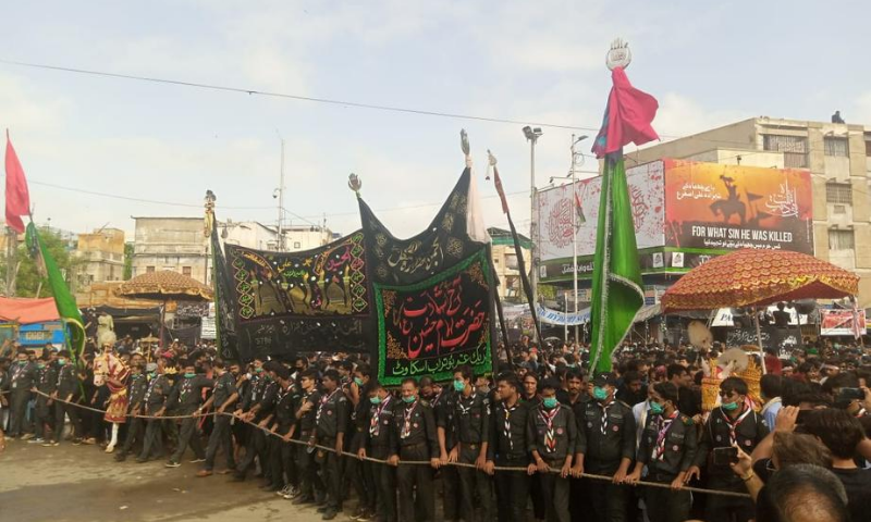 Main mourning procession of Ashura-e-Muharram concludes peacefully
