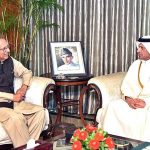 The outgoing Ambassador of Qatar to Pakistan, Sheikh Saoud Bin Abdulrahman Faisal Al-Thani called on President Dr. Arif Alvi at Aiwan-e-Sadr