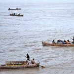 People enjoying boats ride at Almanzar Picnic Point at Indus River