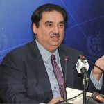 Federal Minister for Power Engr. Khurram Dastgir Khan addressing a press conference at PID Media Center