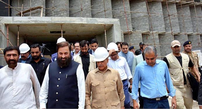 Prime Minister Muhammad Shehbaz Sharif visits the under-construction Nistar II Hospital