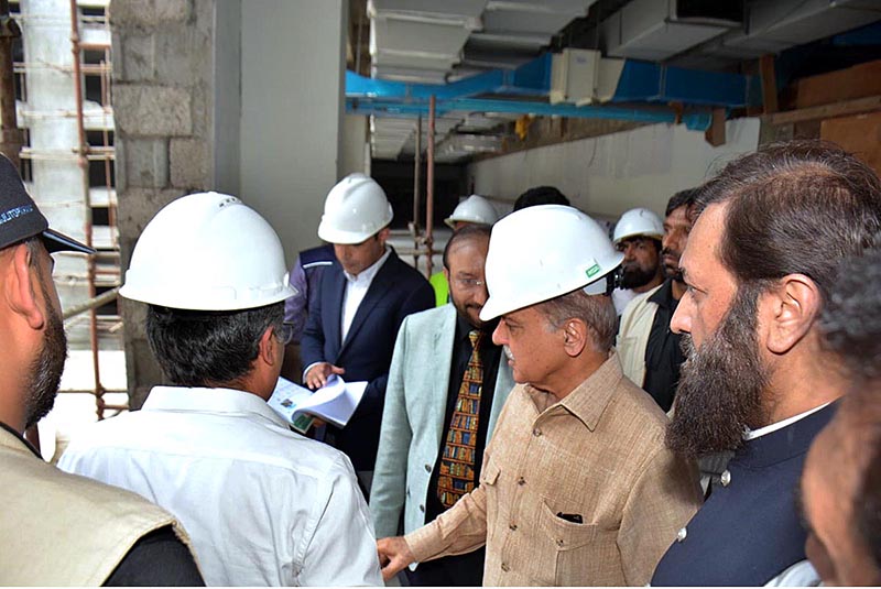 Prime Minister Muhammad Shehbaz Sharif visits the under-construction Nistar II Hospital